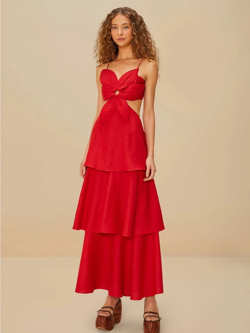 Farm Rio Red Flower Maxi Dress Lenzing Ecovero! Size XL worn once!